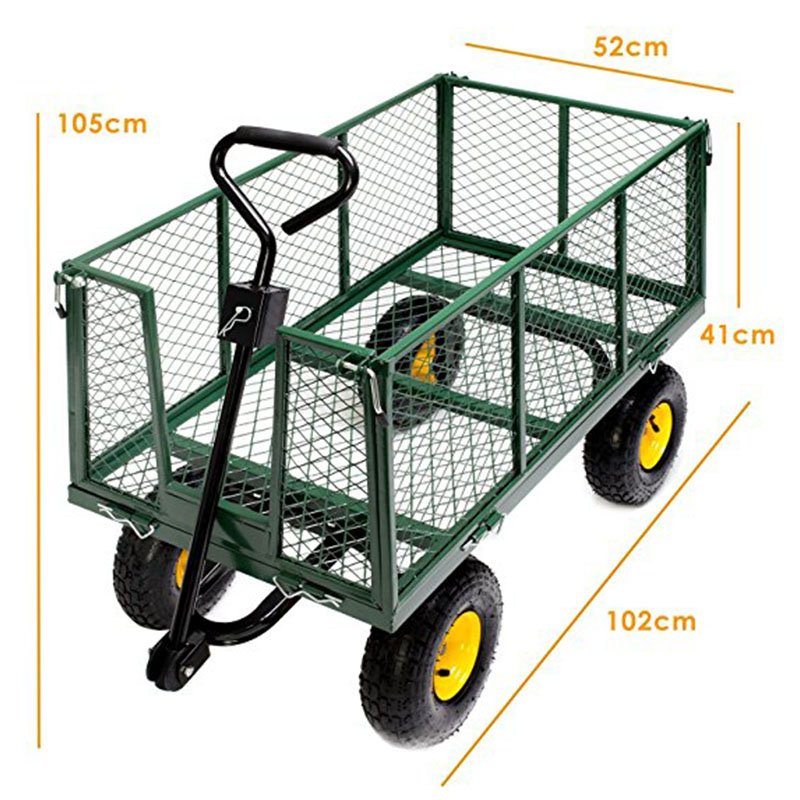 Heavy duty wheelbarrow garden trolley mesh cart-TC1840AH