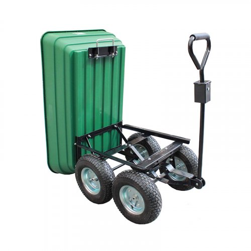 Garden Cart Heavy Duty 4 Wheel Trolley Dump Wheelbarrow Tipping Truck Trailer-TC2135