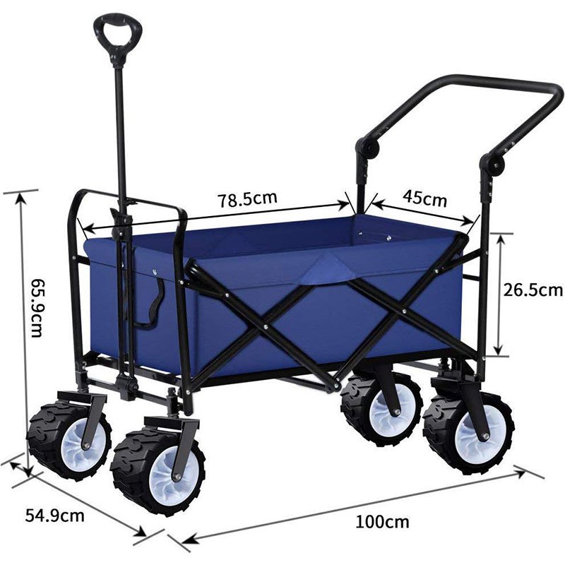  Beach Wagon Trolley with Adjustable Push Handle-FW-006W