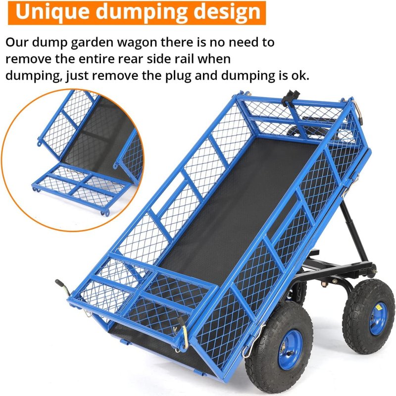 Heavy Duty Steel Dump Garden Cart-TC1840D